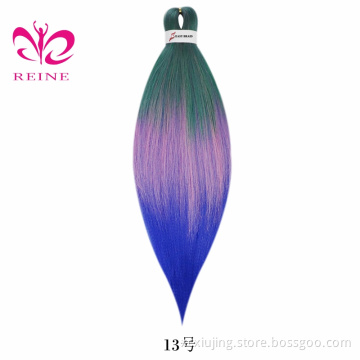 Pre-Stretched Braid Japanese Synthetic Hair Extensions Pre stretched Braids Crochet Hair Three Ombre Braiding Hair